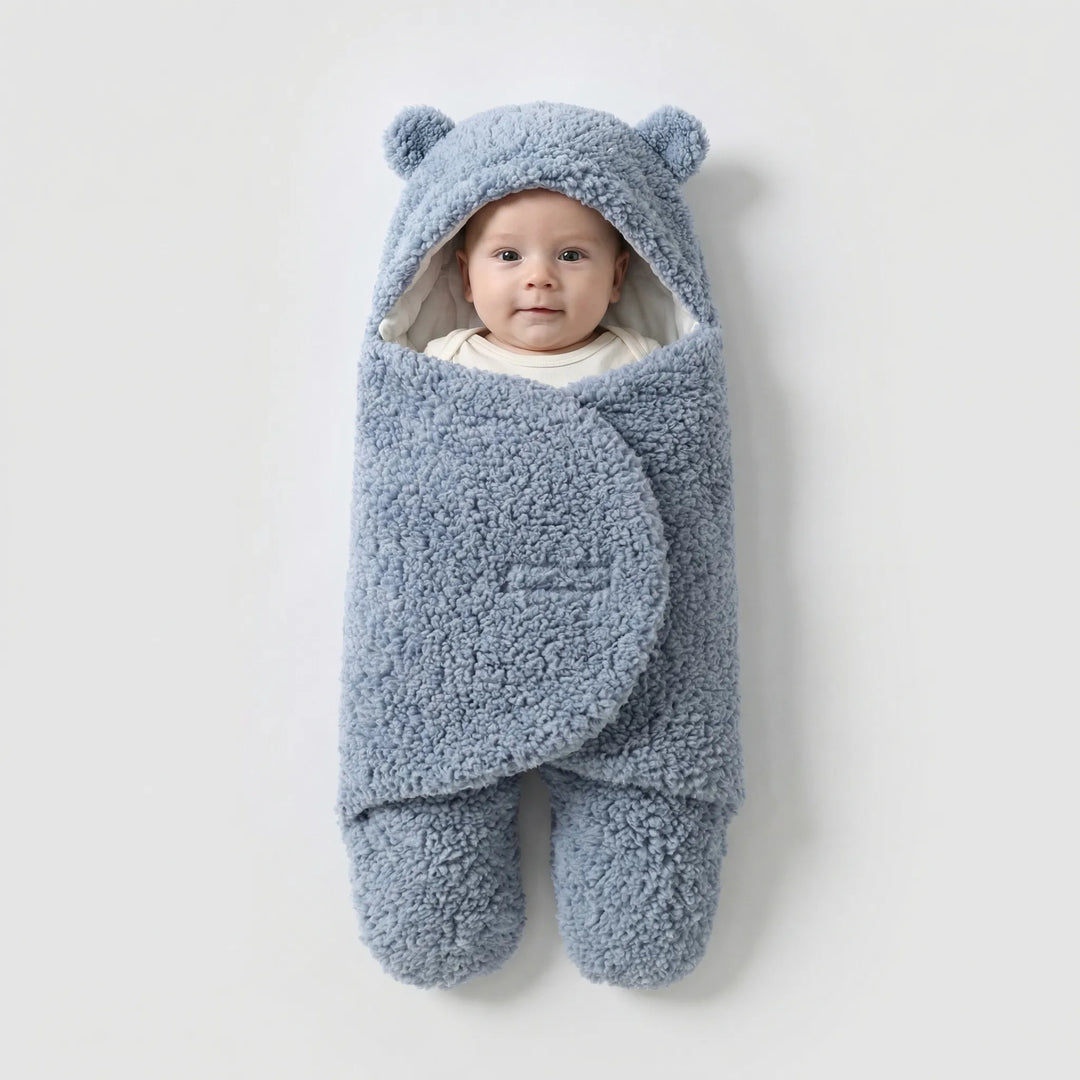 Hooded Newborn Swaddle Wrap Blanket - Sam
