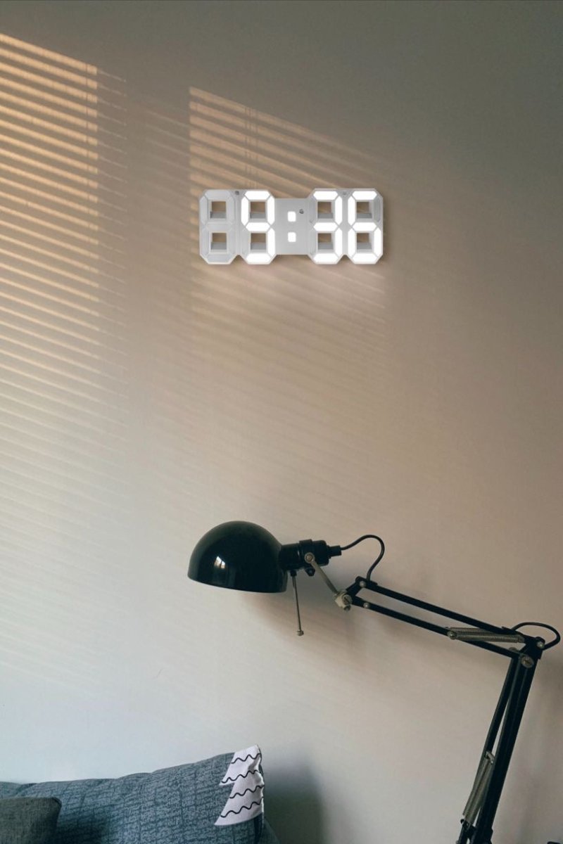 3D LED nástěnné hodiny s stmívatelným světlem – Timora