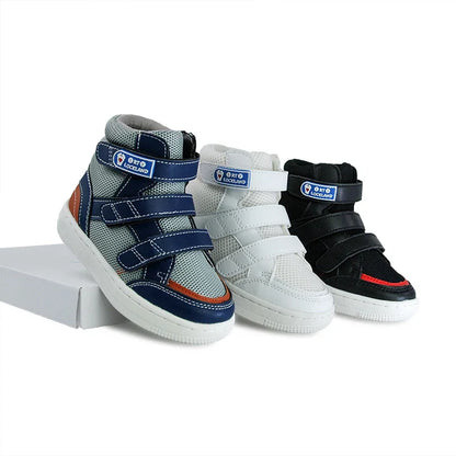 Dětské ortopedické kožené boty na suchý zip – Milo