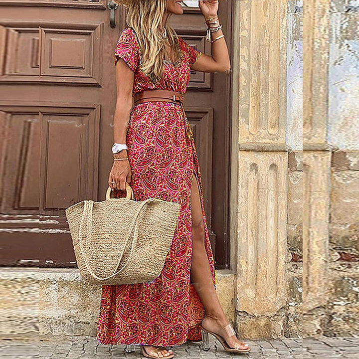 Boho maxišaty s motivem dámy – Thalia