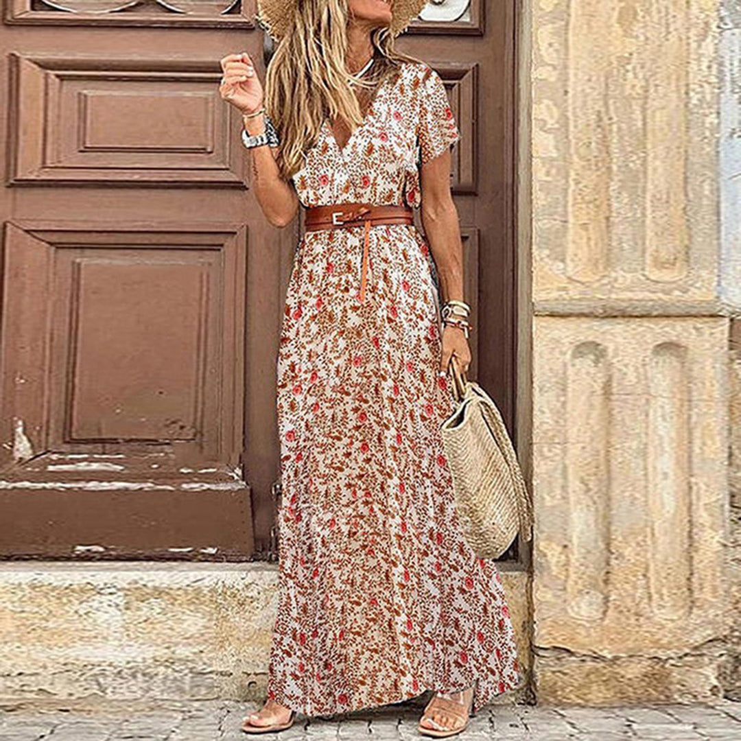 Boho maxišaty s motivem dámy – Thalia