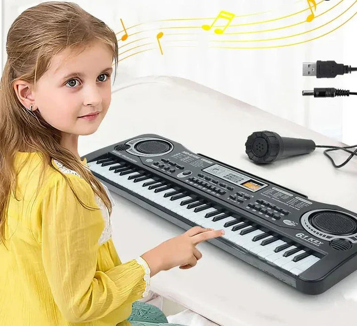 Dětské E-piano s mikrofonem – objevte radost z hudby se 61 klávesami