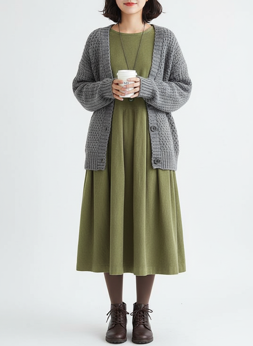 Klassisches Corduroy Kleid - Charmdress 