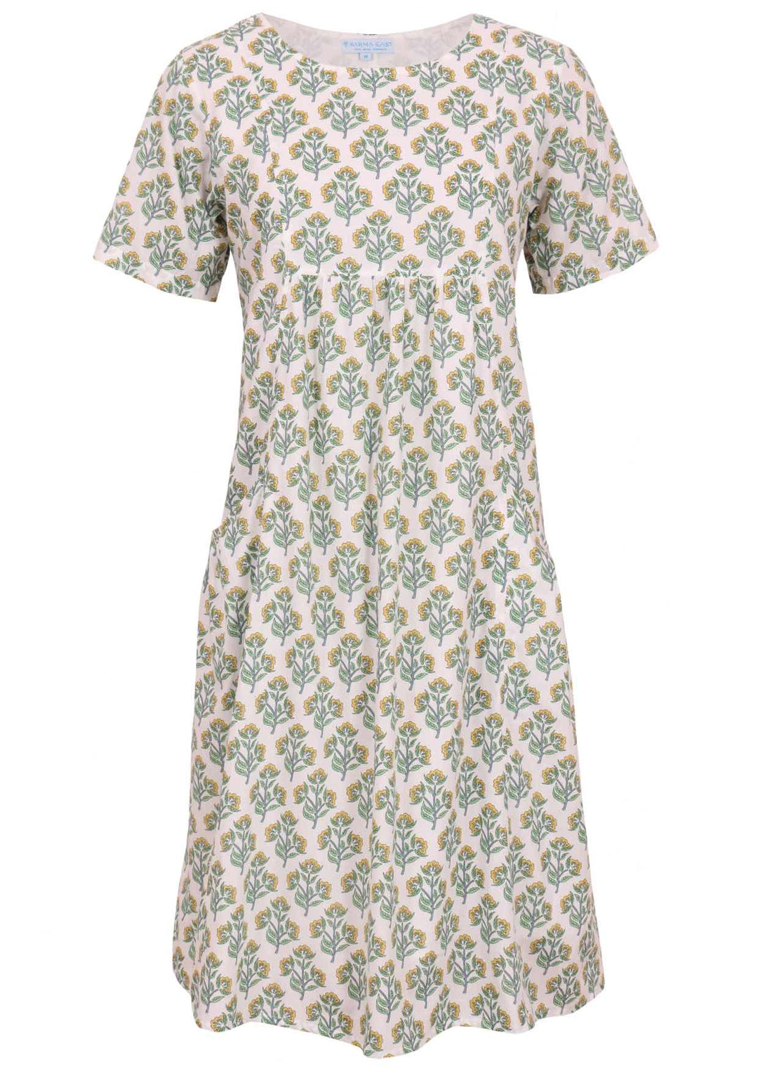 Knielanges Sommerkleid Mit Kurzen Ärmeln - Tamina