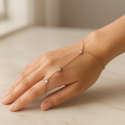 Kovový náramek | Prsten s palmou Křišťálové náramky