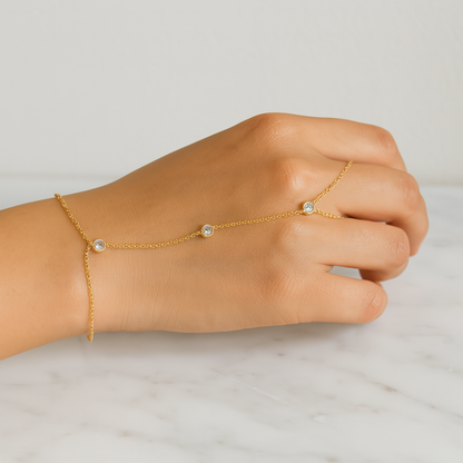 Kovový náramek | Prsten s palmou Křišťálové náramky