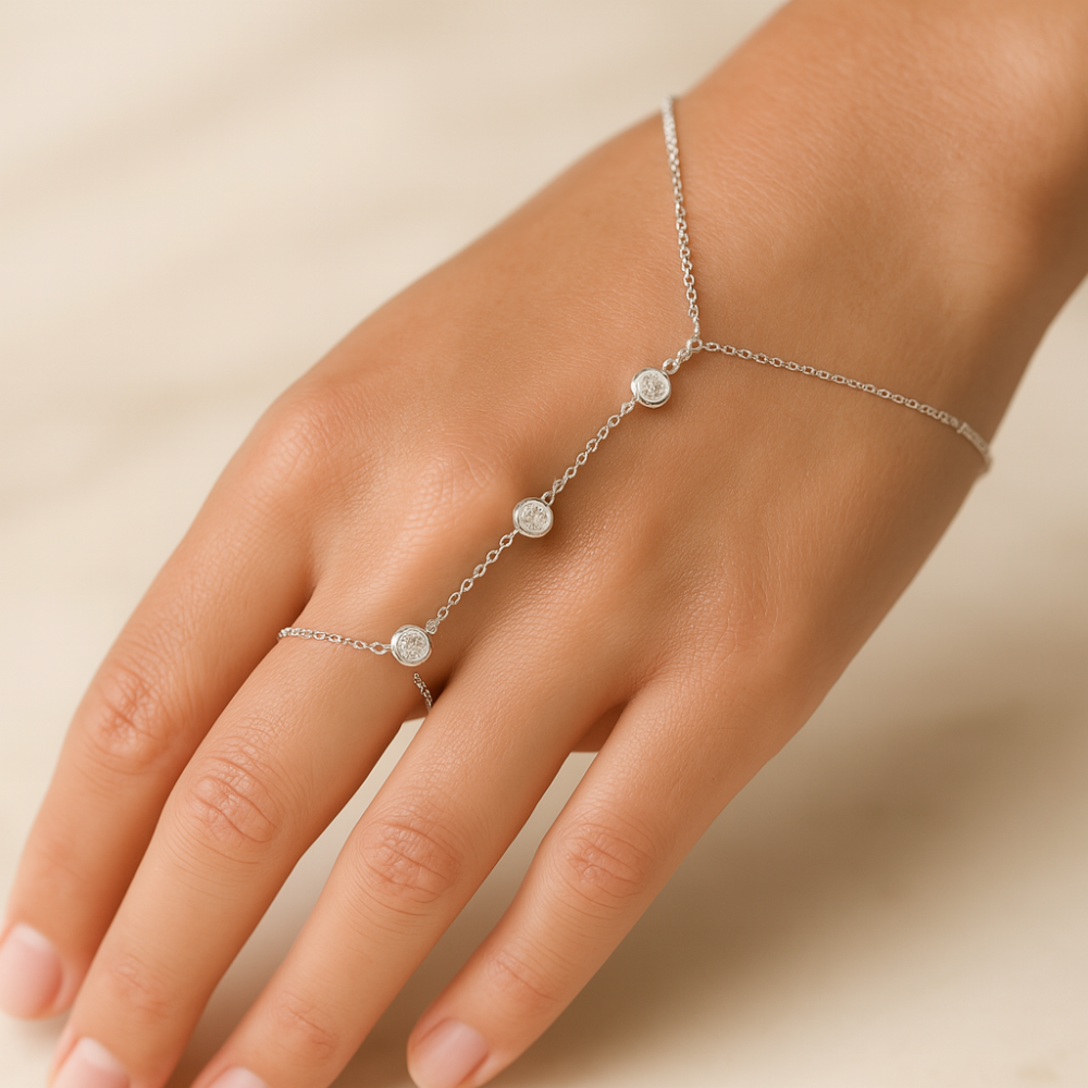 Kovový náramek | Prsten s palmou Křišťálové náramky