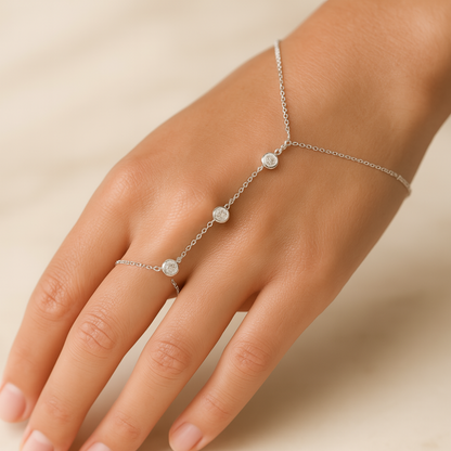 Kovový náramek | Prsten s palmou Křišťálové náramky