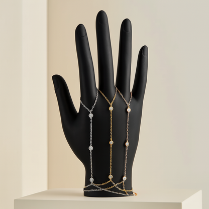 Kovový náramek | Prsten s palmou Křišťálové náramky