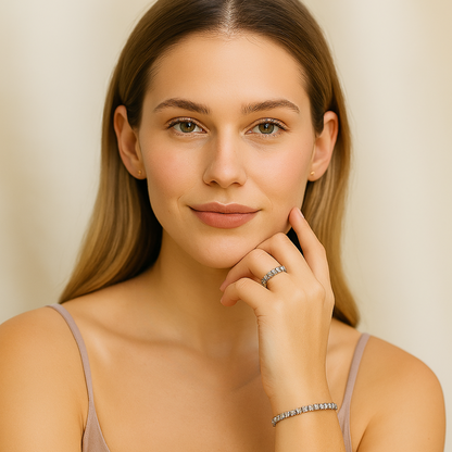 Kovový náramek | Náramek s tenisovou řetízkou