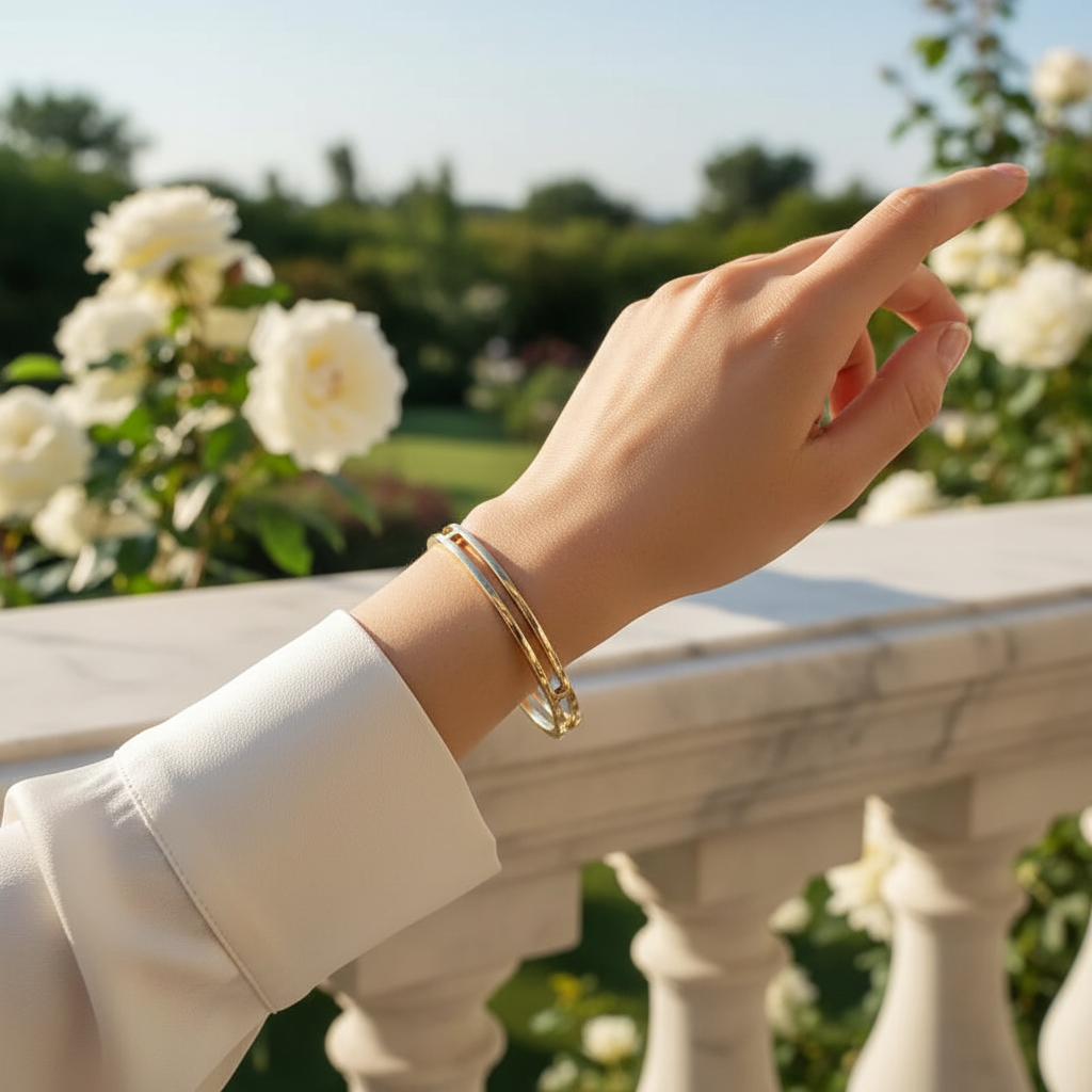 Kunstvoll Gestaltetes Armreif - GoldKnot 