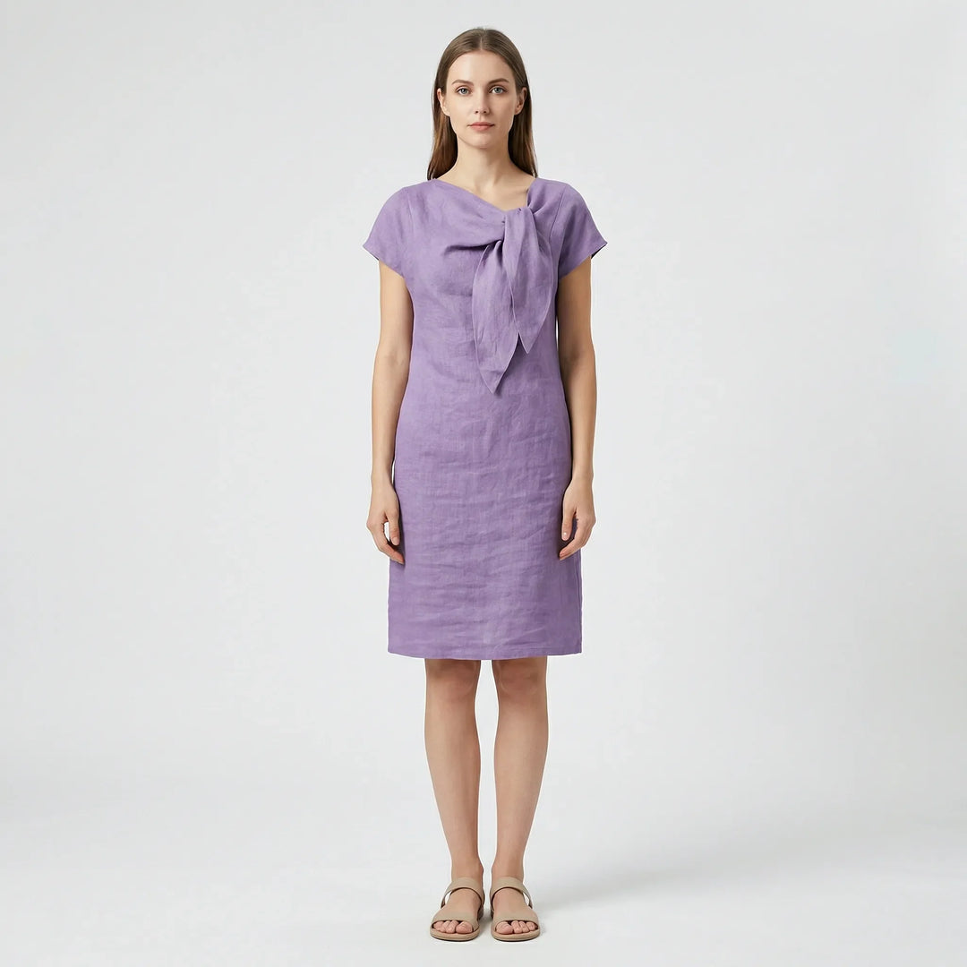 Kurzärmliges Kleid Mit Schleifendetail - Traci