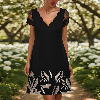 Kurzes Schwarzes Kleid - Eleganza 