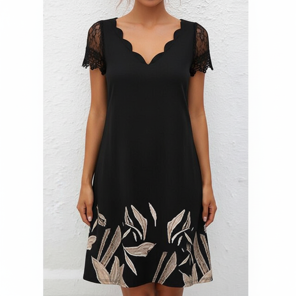 Kurzes Schwarzes Kleid - Eleganza 