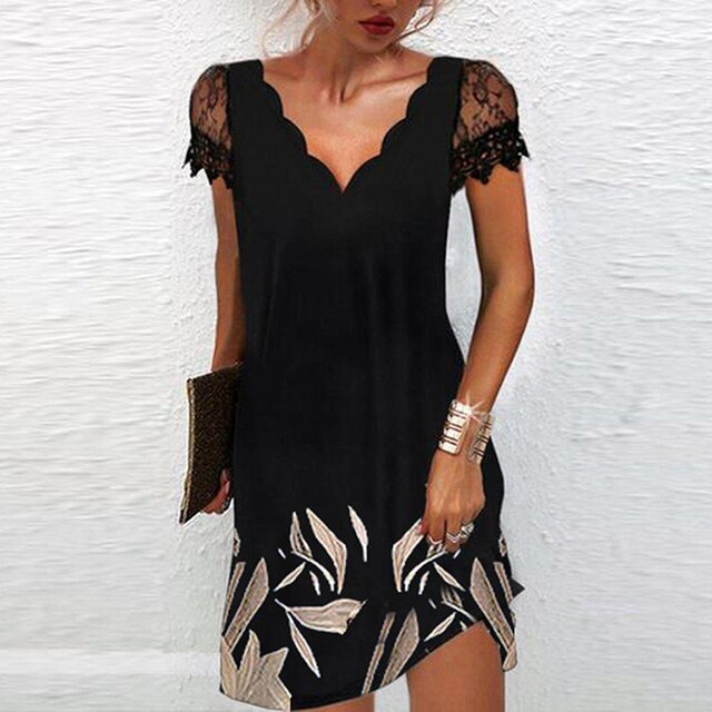 Kurzes Schwarzes Kleid - Eleganza 