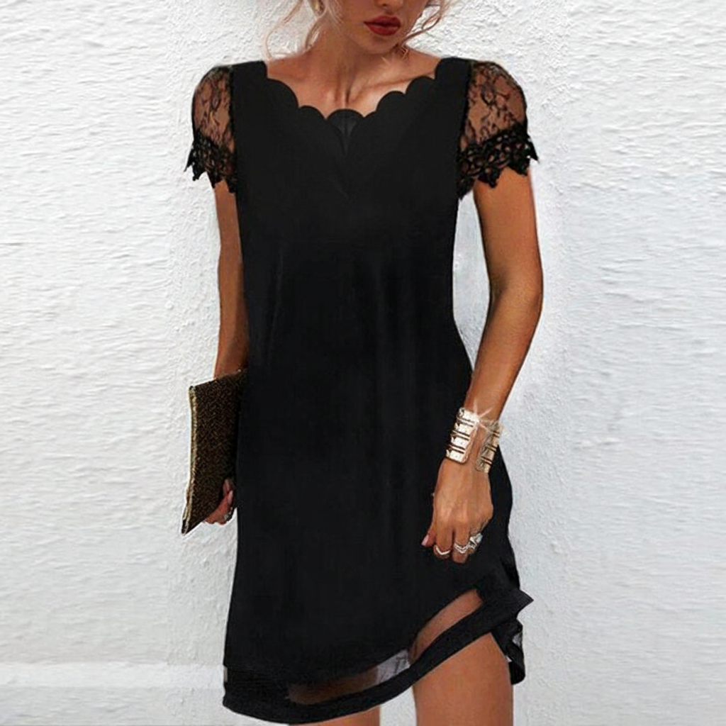 Kurzes Schwarzes Kleid - Eleganza 