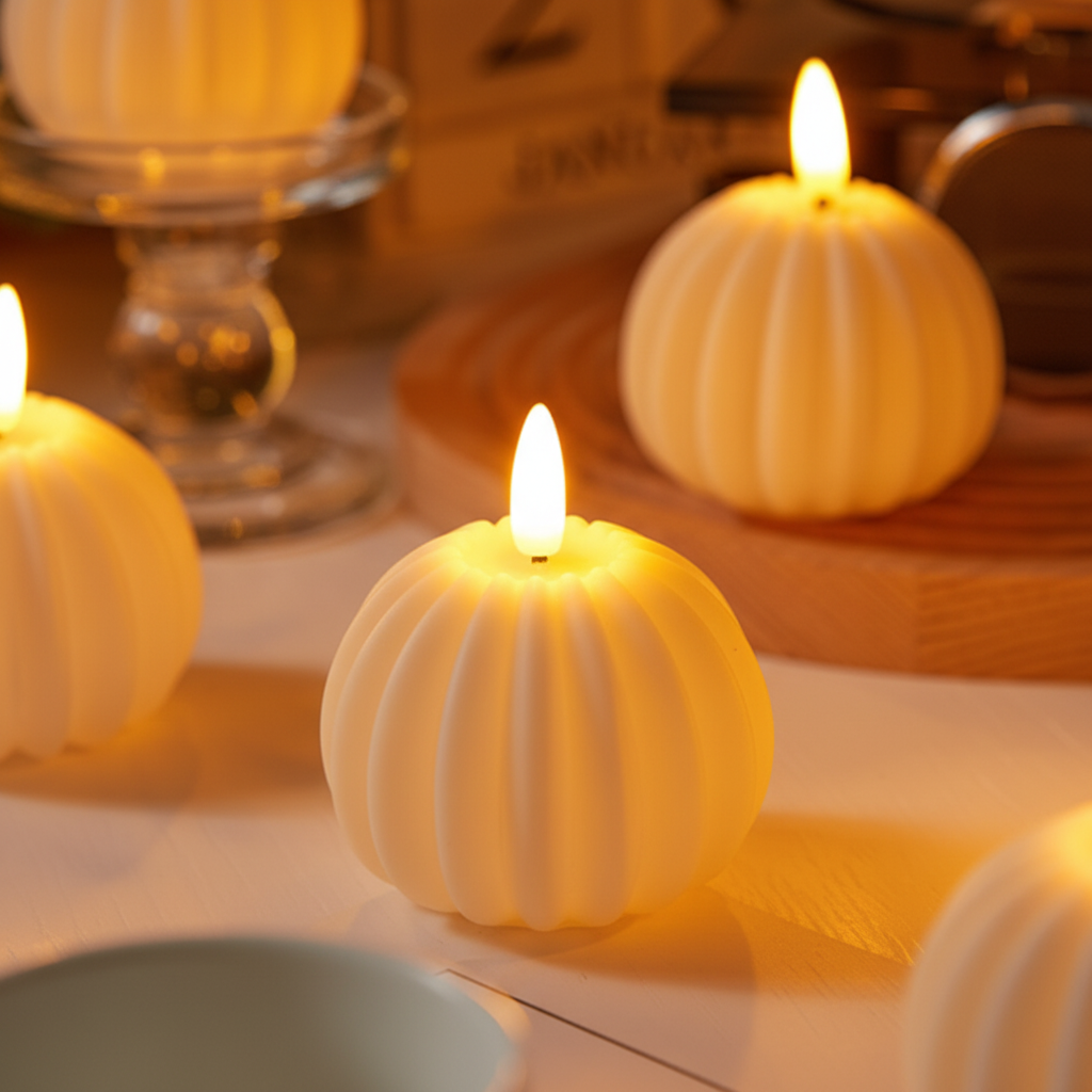 LED Dekokerze Kugelform - WarmAura