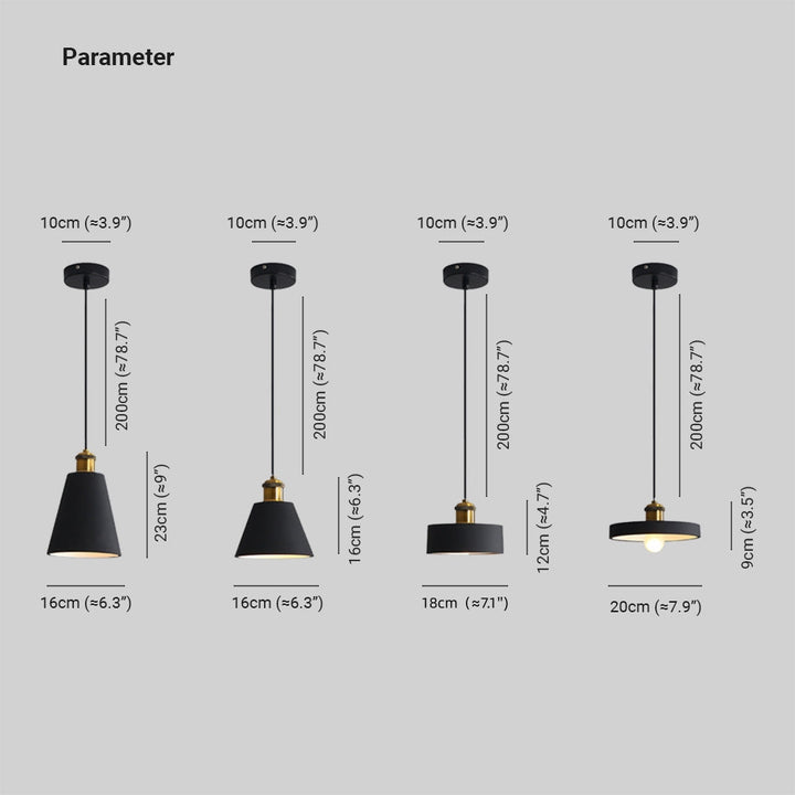 Schwarze Pendelleuchten, verschiedene Designs, Maße, moderne Innenbeleuchtung, Metall, E27.