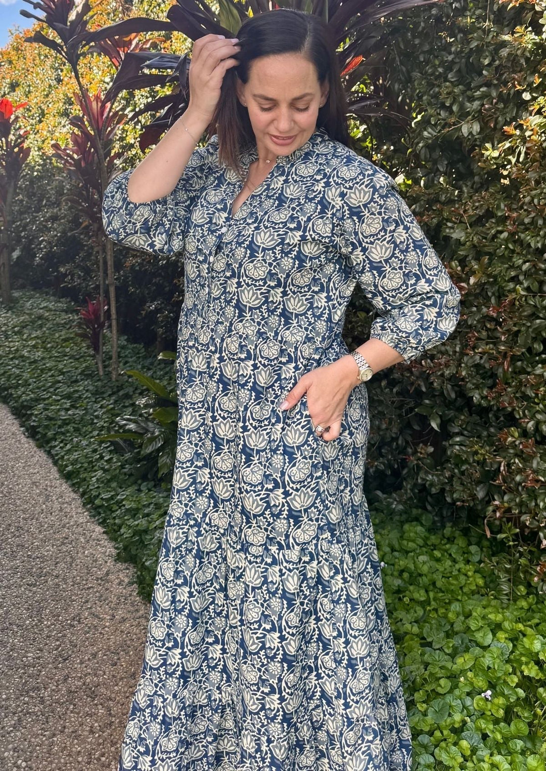 Langärmeliges Maxi Kleid - Joleen