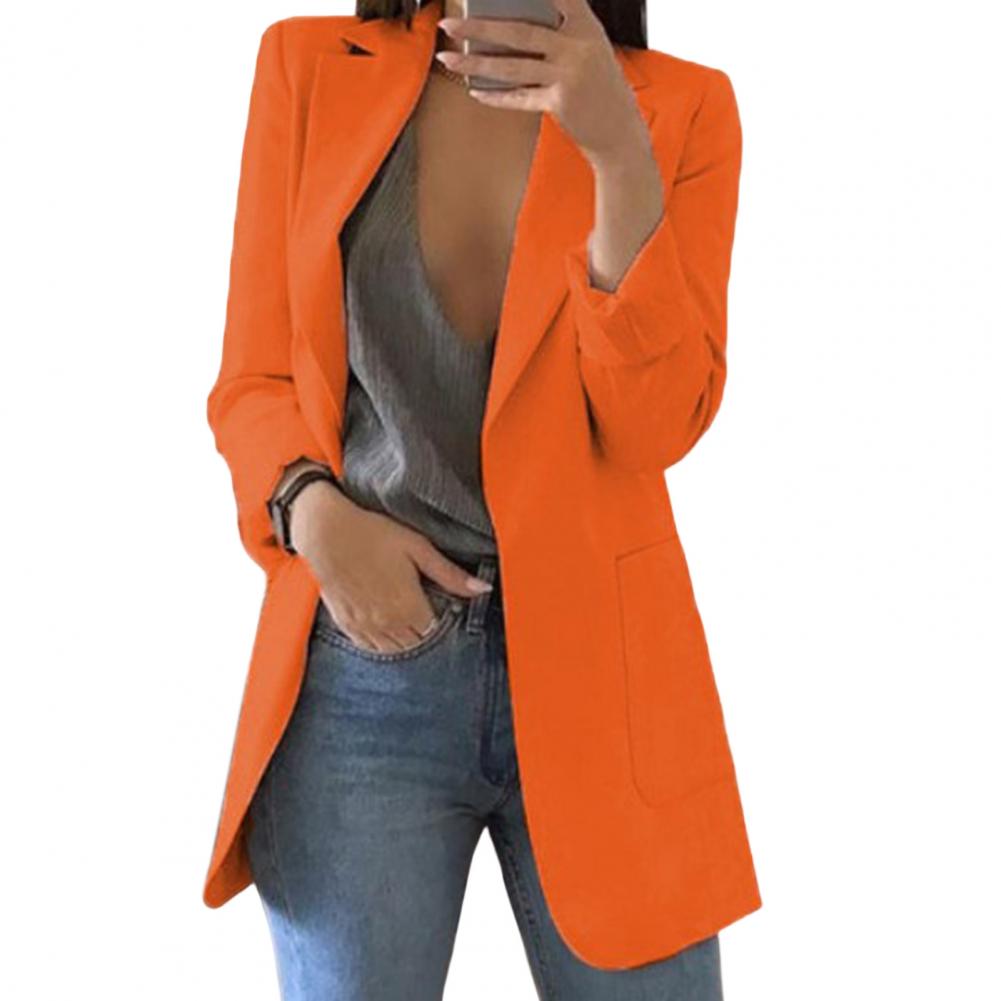Podzimní dámský blazer – Marita v dýňové oranžové