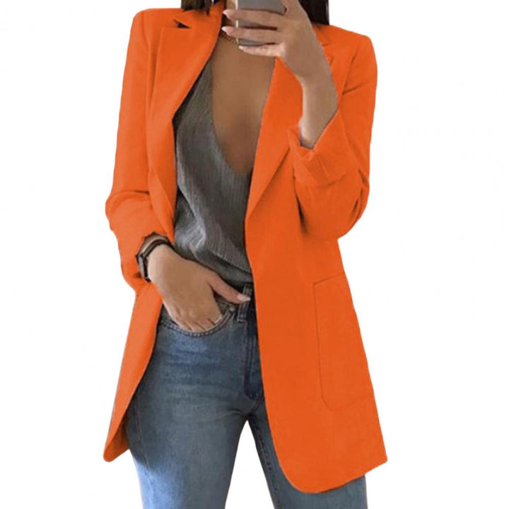 Podzimní dámský blazer – Marita v dýňové oranžové