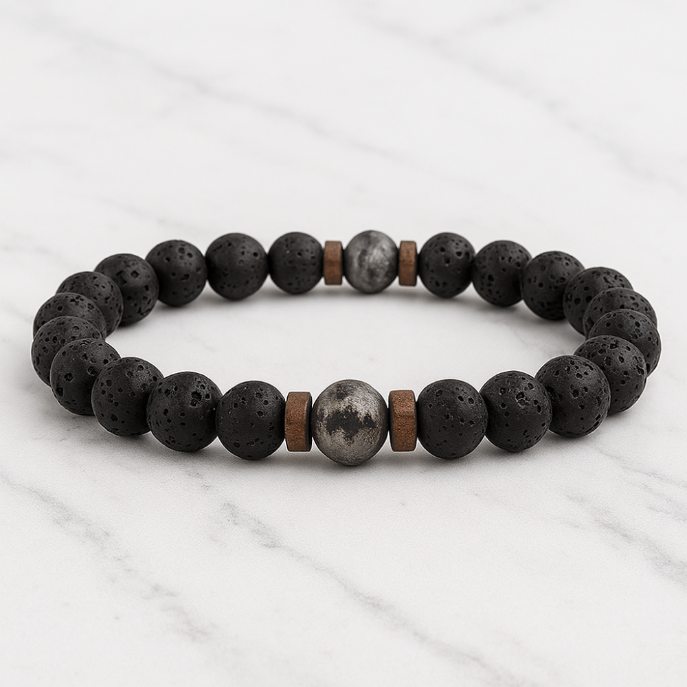 Lávoví muži | Přírodní náramek z lávových kamenů