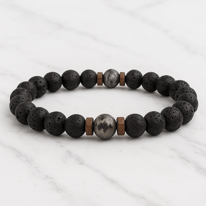 Lávoví muži | Přírodní náramek z lávových kamenů