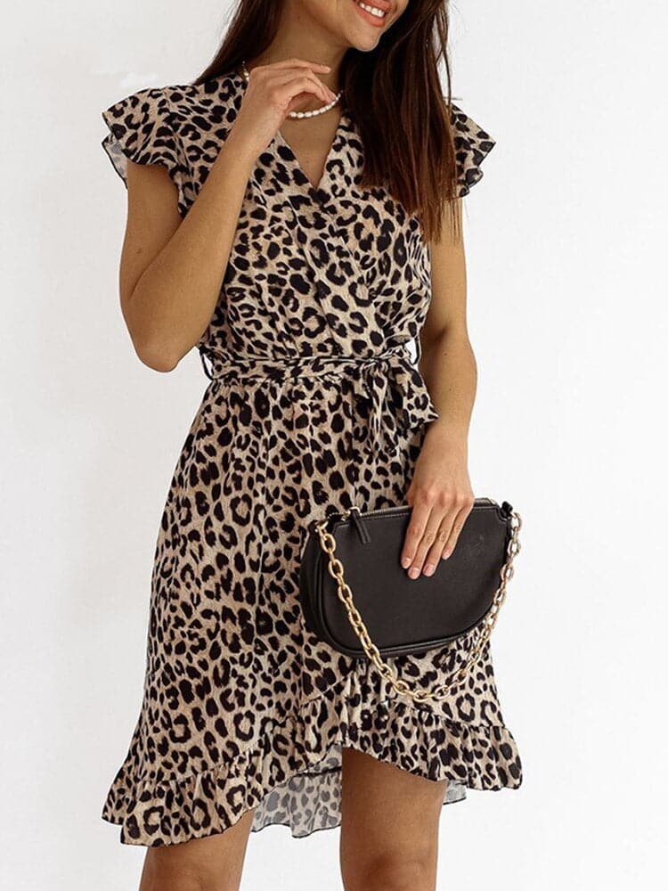 Trendy mini sukně s leopardím vzorem - Amira