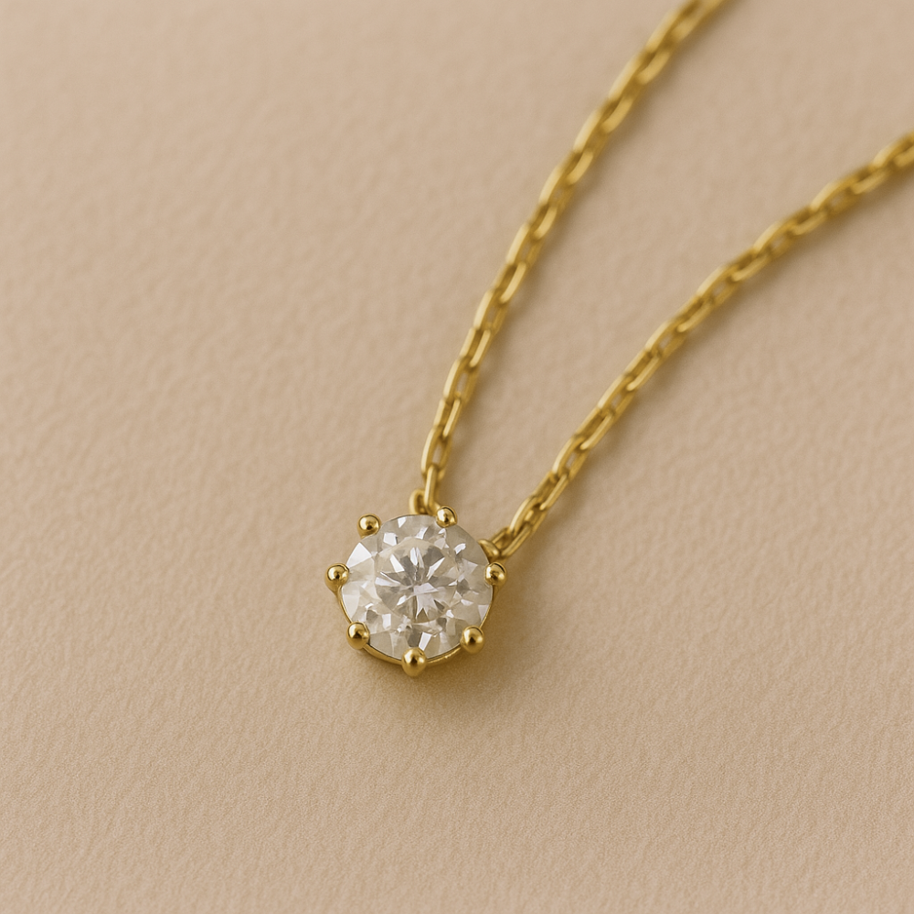 Lesklý zirkon | Unikátní lesklý zirkon náhrdelník na klíčovou kost