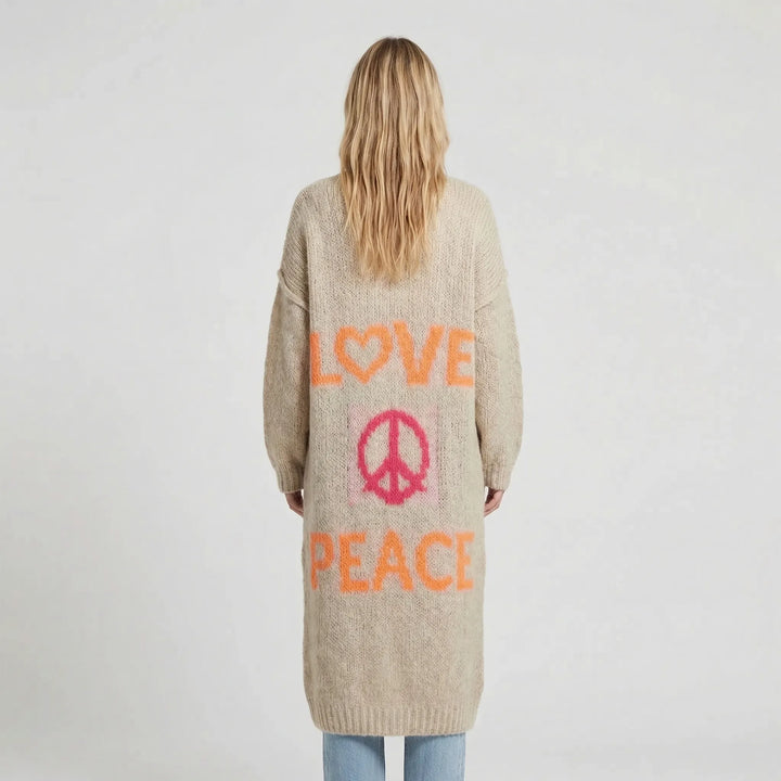 Long Oversized Bohemian Knit Cardigan - Faye
