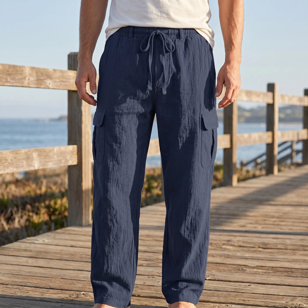 Loose Straight Leg Cargo Trousers -  Otis