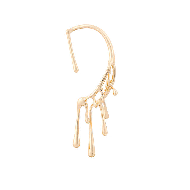 Goldener Ohrring in Tropfenform, Damen, modisch, Legierung, einzigartiges Design.