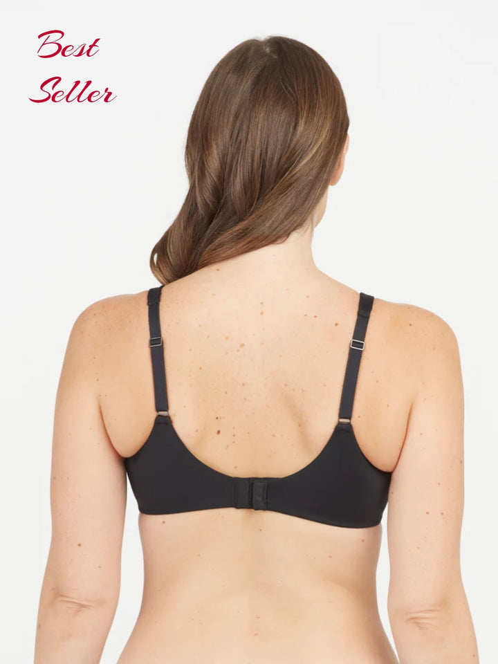 Schwarzer Minimizer-BH für Damen, verstellbare Träger, Rückenansicht, Bestseller.