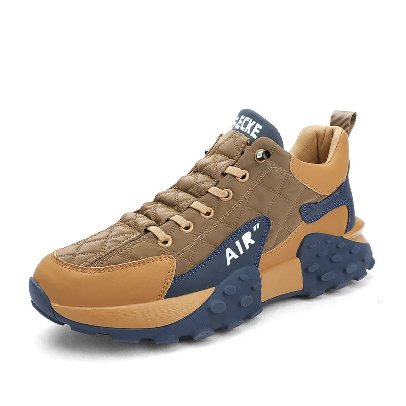 Braune Herren-Sportschuhe, atmungsaktiv, mit Luftkissen, rutschfeste Sohle, modisch.
