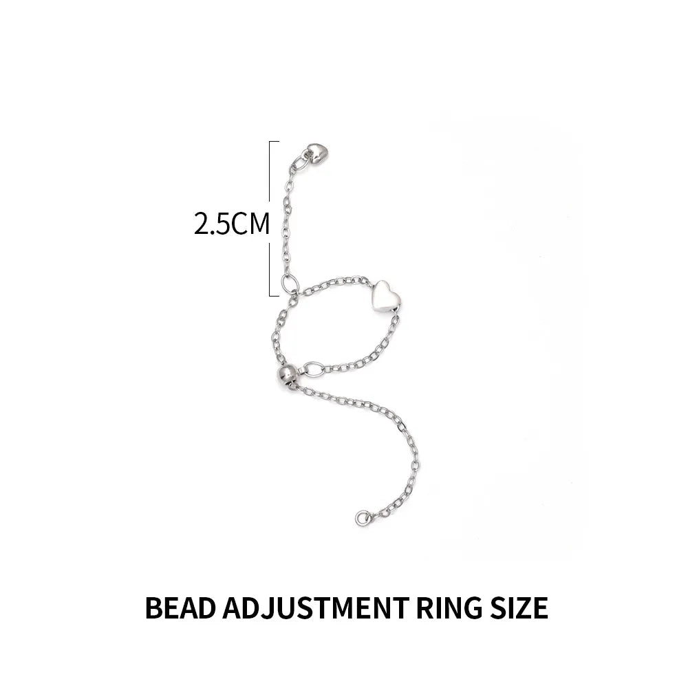 Silbernes Armband mit Herzanhänger, verstellbar, 2,5 cm, Schmuck für Damen, Geschenkidee.