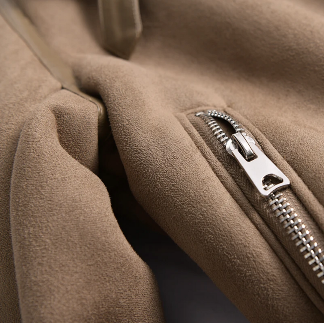 Dámská Sherpa bomber bunda z fleece s zipem – Amira