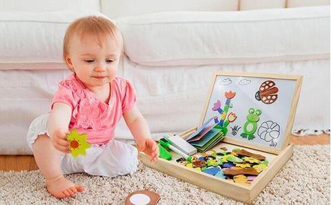 KreativBox Magnetická hra – Zábavné učení s puzzlem a kreslicí deskou