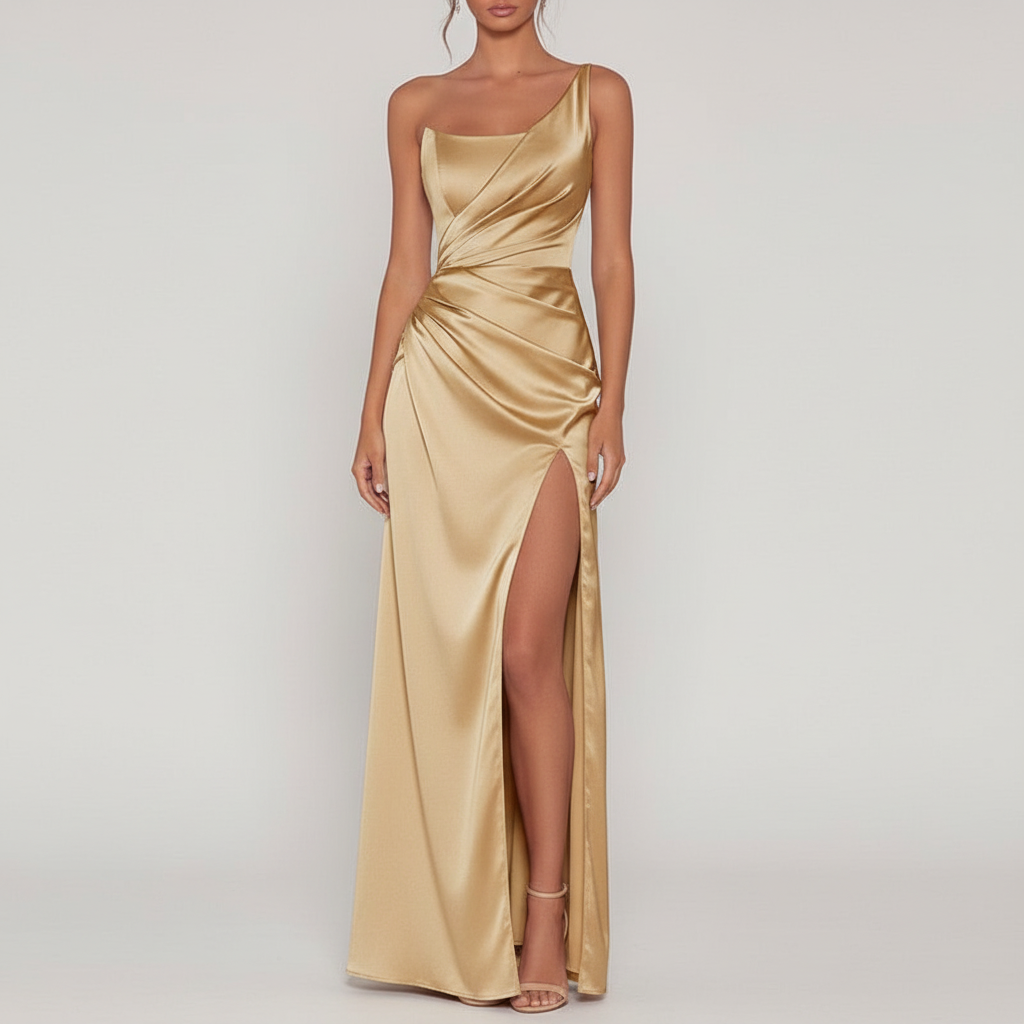 Maxikleid Aus Satin - LuxuryDress 