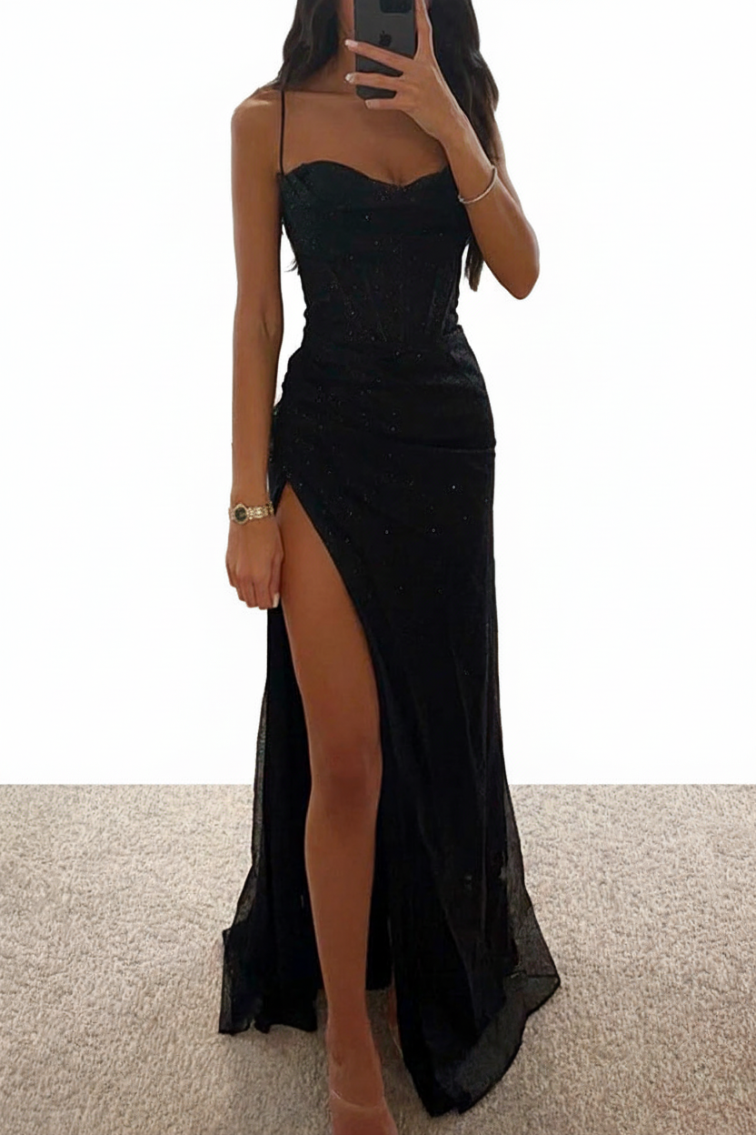 Maxikleid Mit Pailletten - EleganceMaxi 