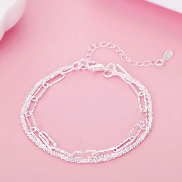 Silberarmband Damen, filigran, verstellbar, modisch, Schmuck, Geschenk, elegant, hochwertig.