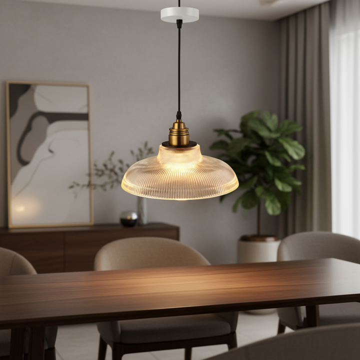 Metall Glas Pendelleuchte Modern - AmbiGlow