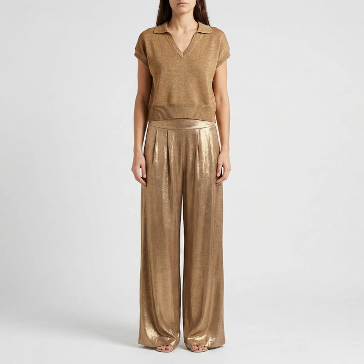 Metallic Shimmer Co-Ord Set For Women - Leigh