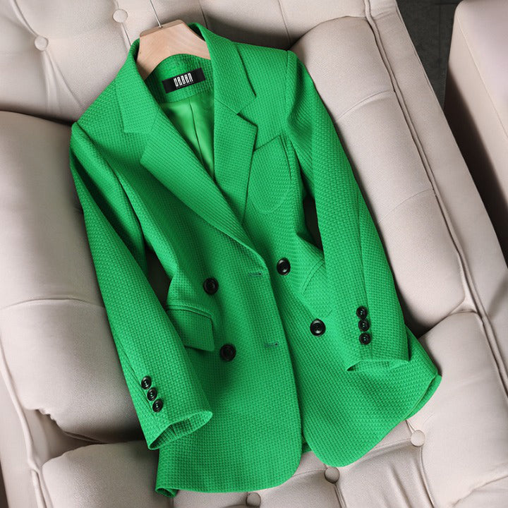 Dámský blazer s károvaným vzorem na podzim – Isabelle