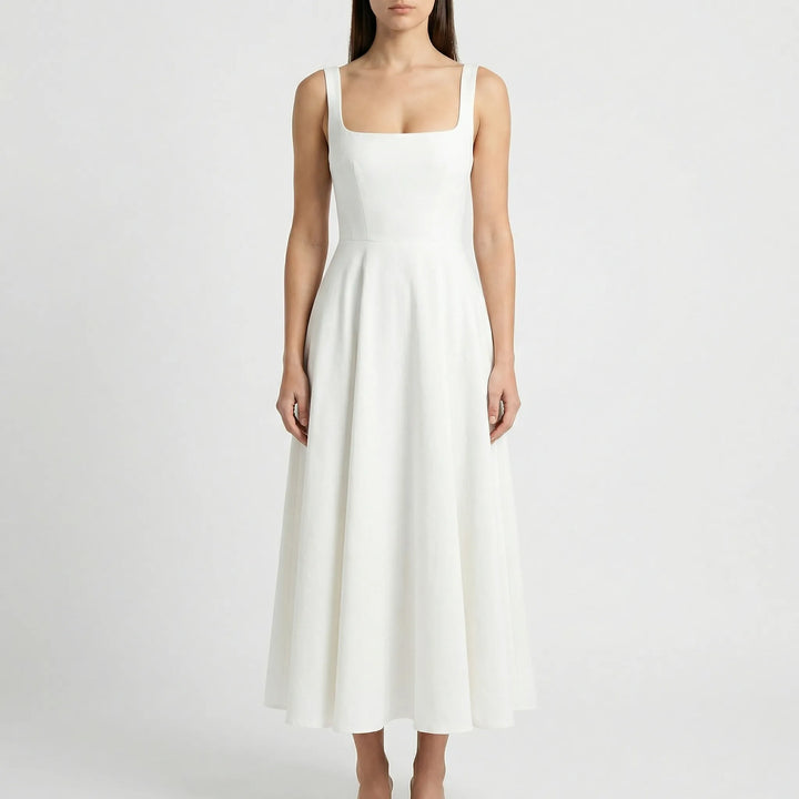 Midi Kleid Mit Hoher Taille - Sofie