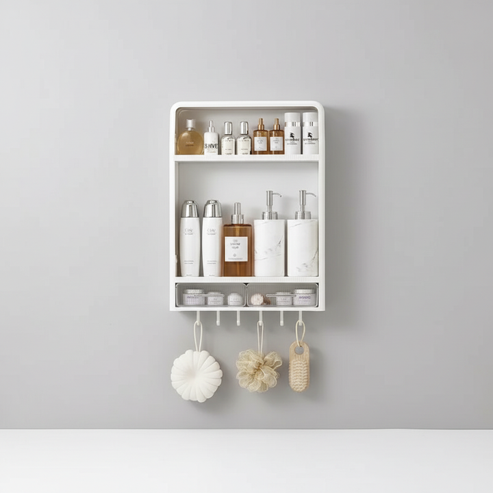 Minimalistisches Badregal Aus Kunststoff - SpaceTidy