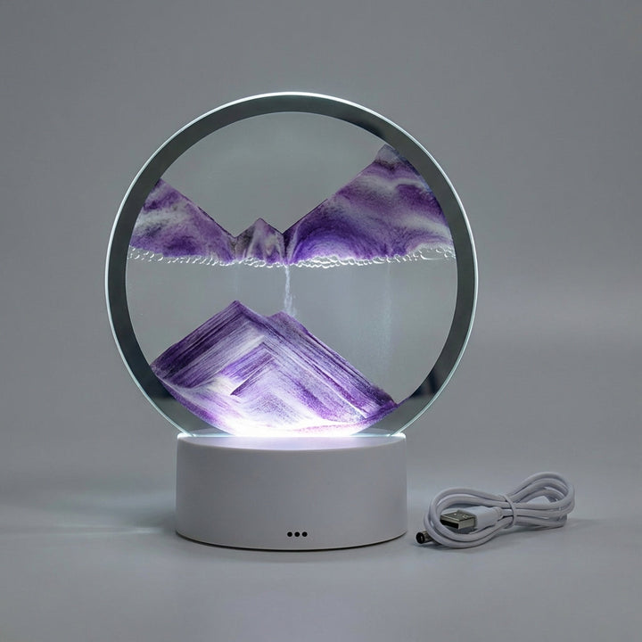 Modern Circular Sand Art Lamp -  AquaDrift