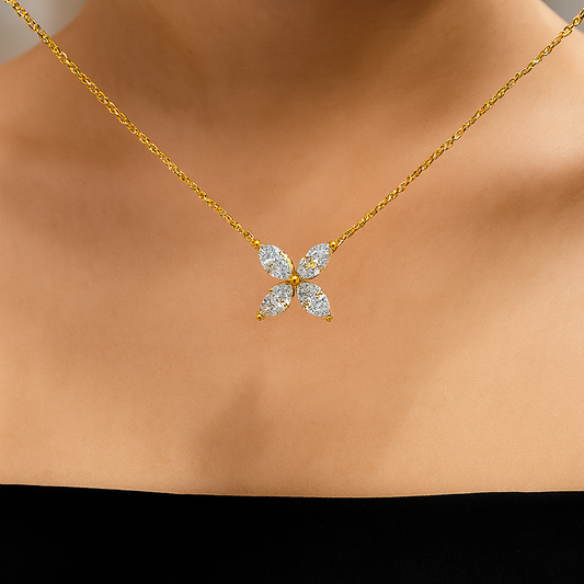 Moissanitové oko | Oko plný briliant Moissanit náhrdelník