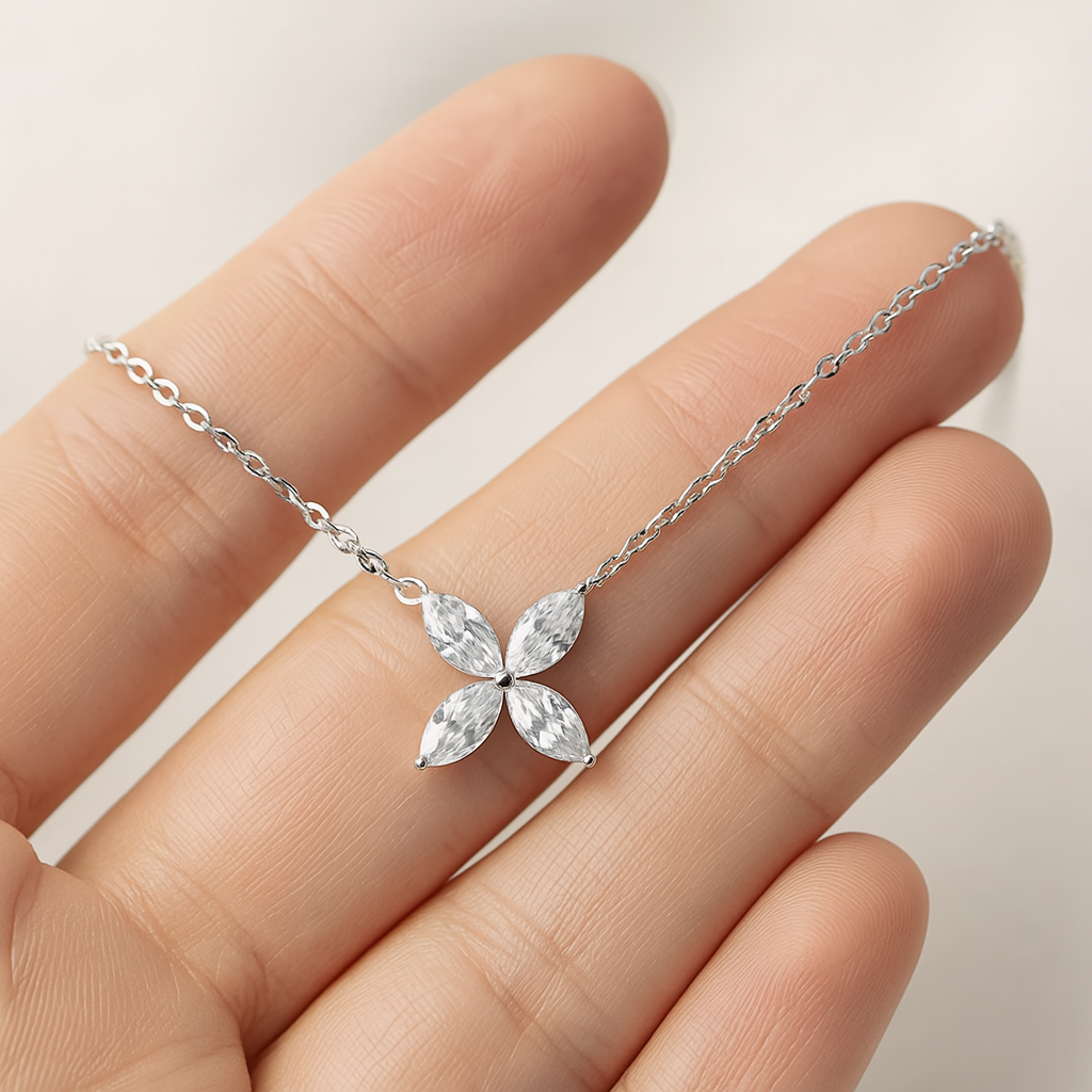 Moissanitové oko | Oko plný briliant Moissanit náhrdelník