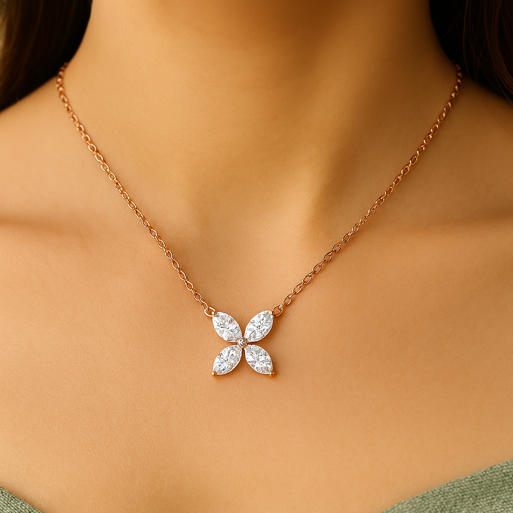 Moissanitové oko | Oko plný briliant Moissanit náhrdelník