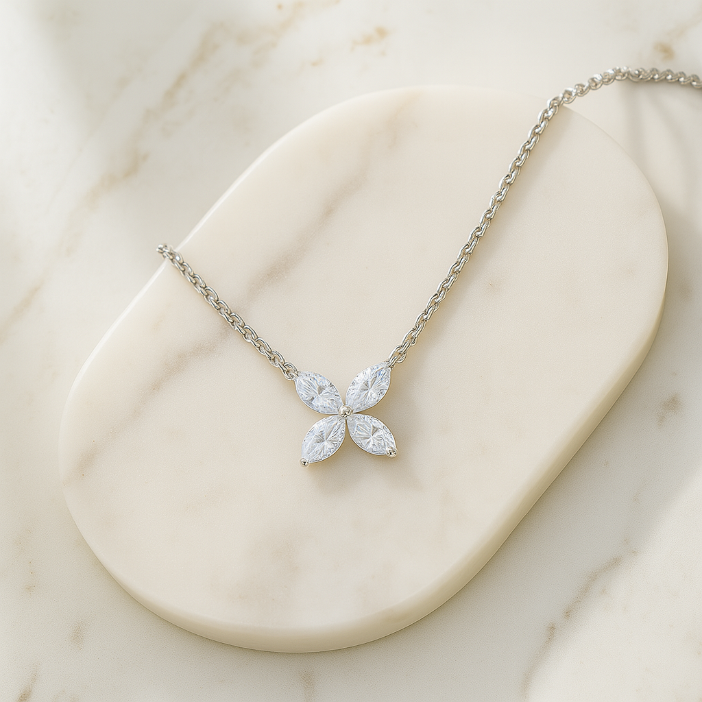 Moissanitové oko | Oko plný briliant Moissanit náhrdelník